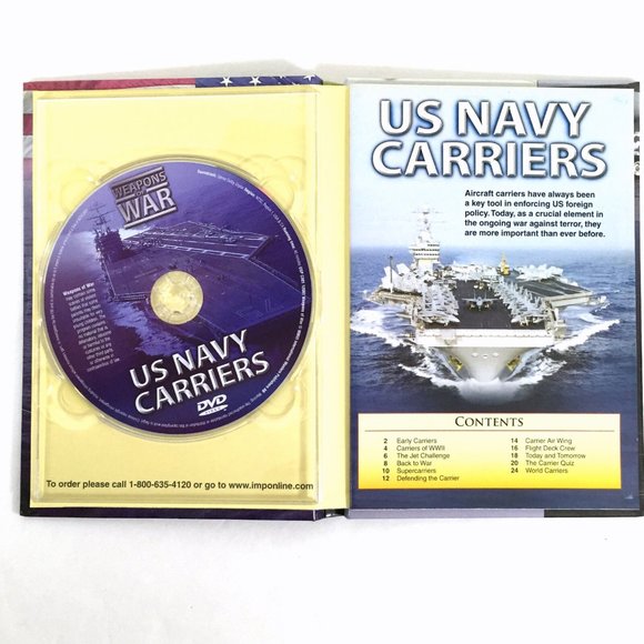 US Navy Carriers Weapons Of War DVD Hardcover Book 2006 Military History Quiz - Picture 3 of 5
